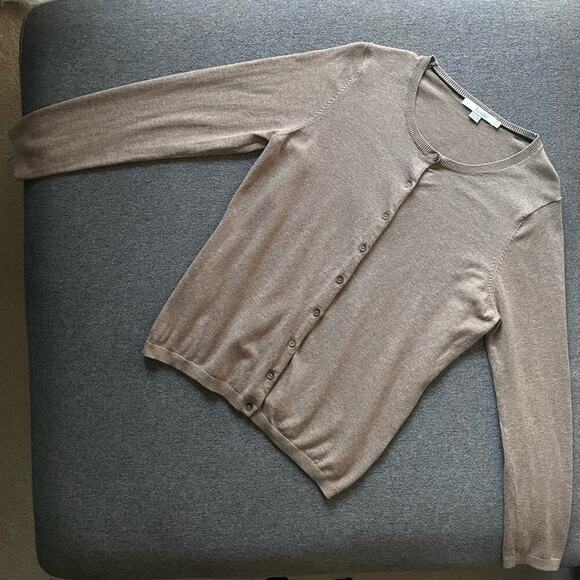 Boden Cream Button Down Cardigan Sweater Size 12 - Picture 1 of 5